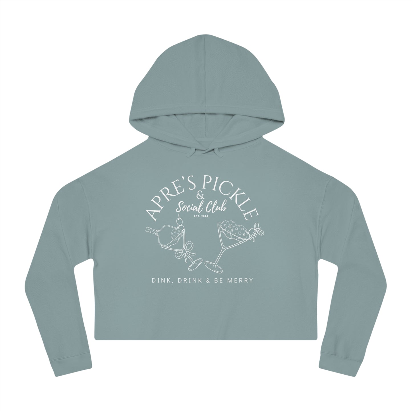 Apre’s Pickle & Social Club Women’s Cropped Hoodie - 80% cotton/20 poly - Lane 7