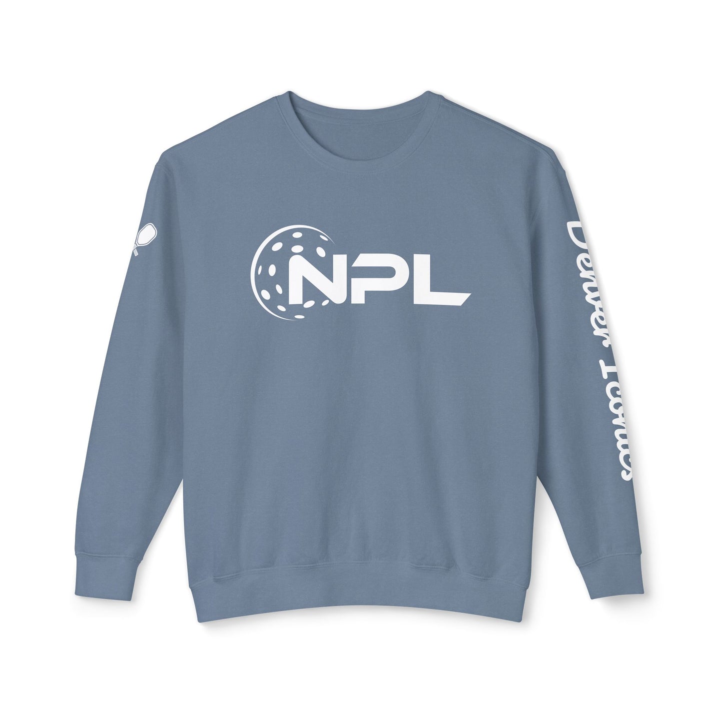 NPL Garment Dyed- Denver Iconics - Unisex 100% Cotton Lightweight Crew - Customize Sleeve w/ Name
