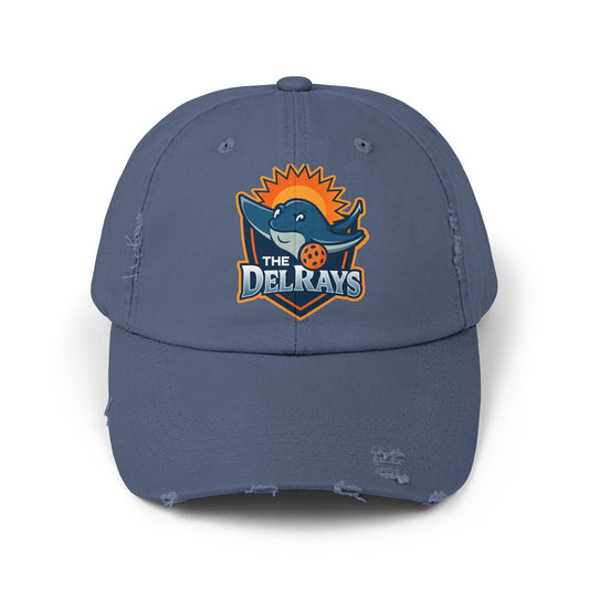 The Del Rays Unisex Distressed Hat - Printed - NOT embroidered