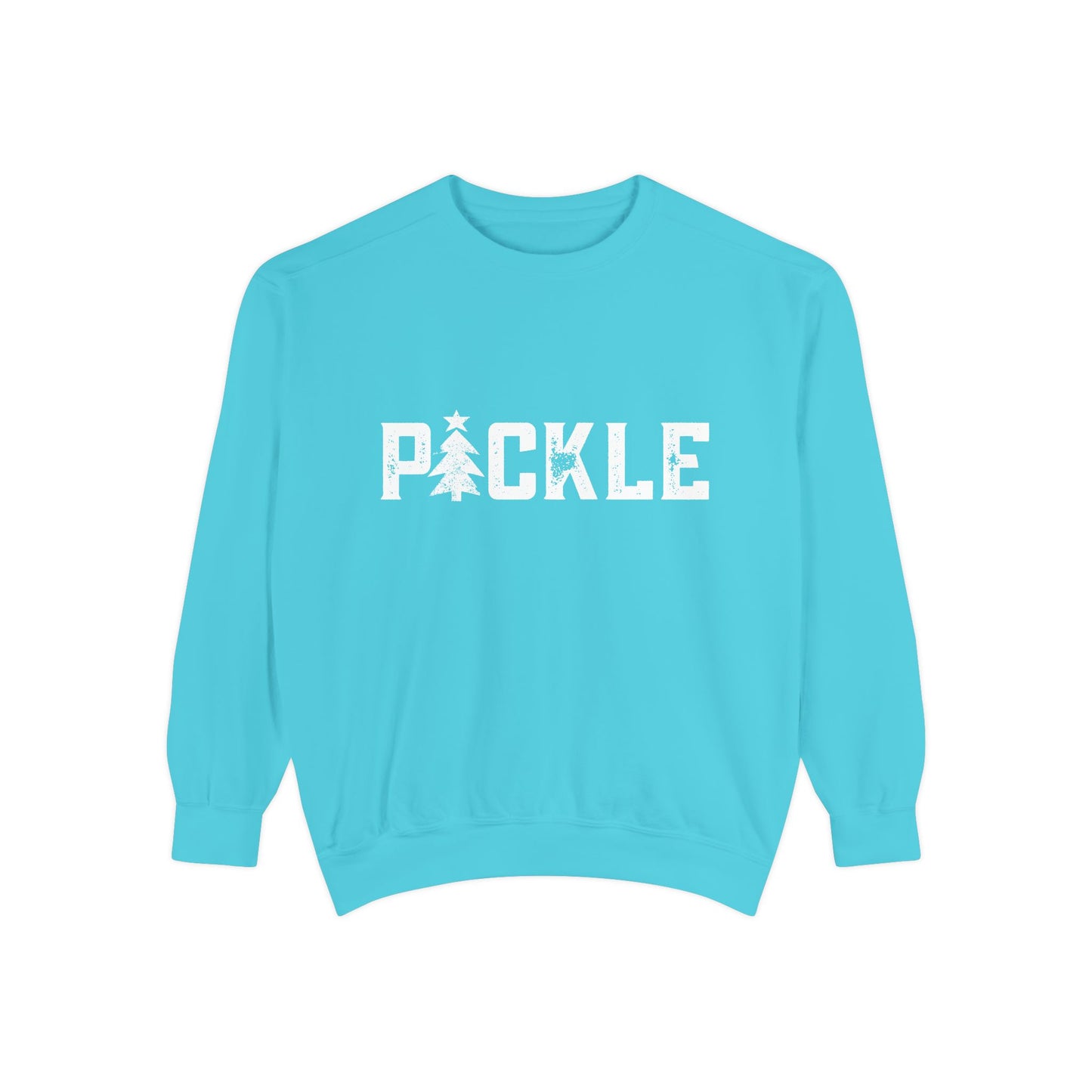 PICKLE Tree Medium Weight Unisex Garment Dyed Collegiate Crew - can custom,I’ve back