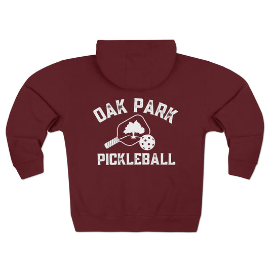 Oak Park Pickleball - Full Zip Hoodie - Collegiate Colors