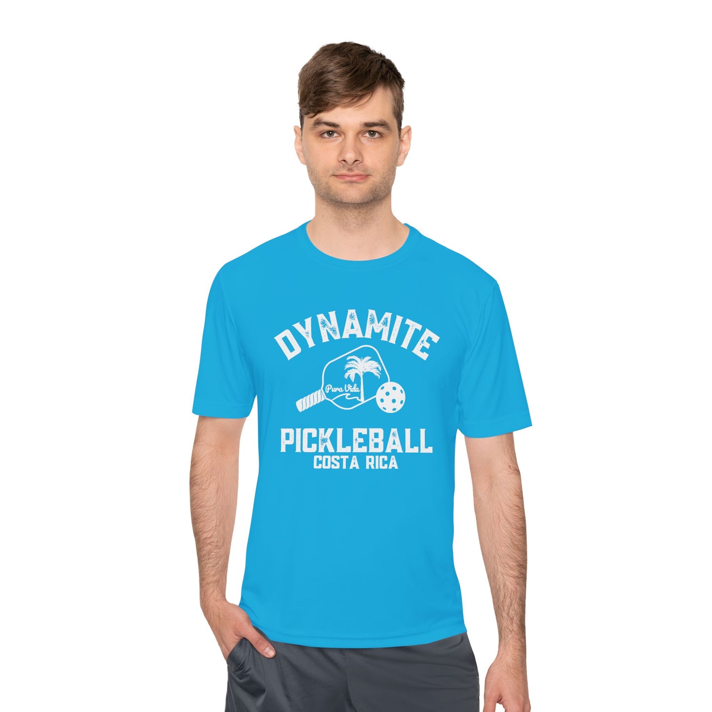 Pura Vidas Unisex SPF 40, Moisture Wicking Dynamite Pickleball T