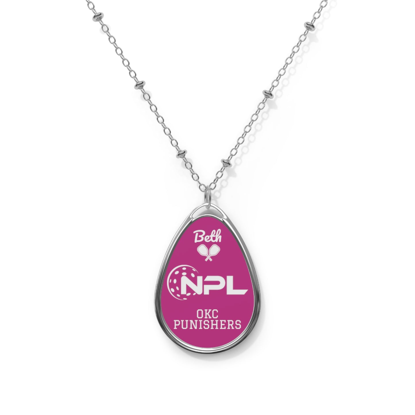 NPL Team customized necklace - Silver (add name/team/number) All colors available