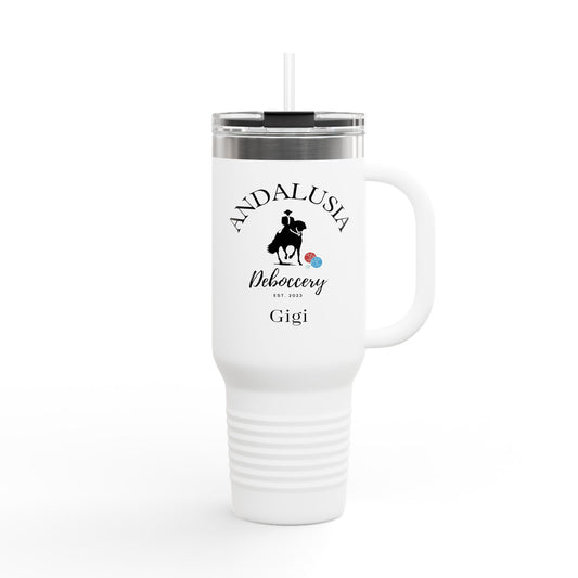 Andalusia Deboccery Customize your name- Insulated Travel Mug, 40oz
