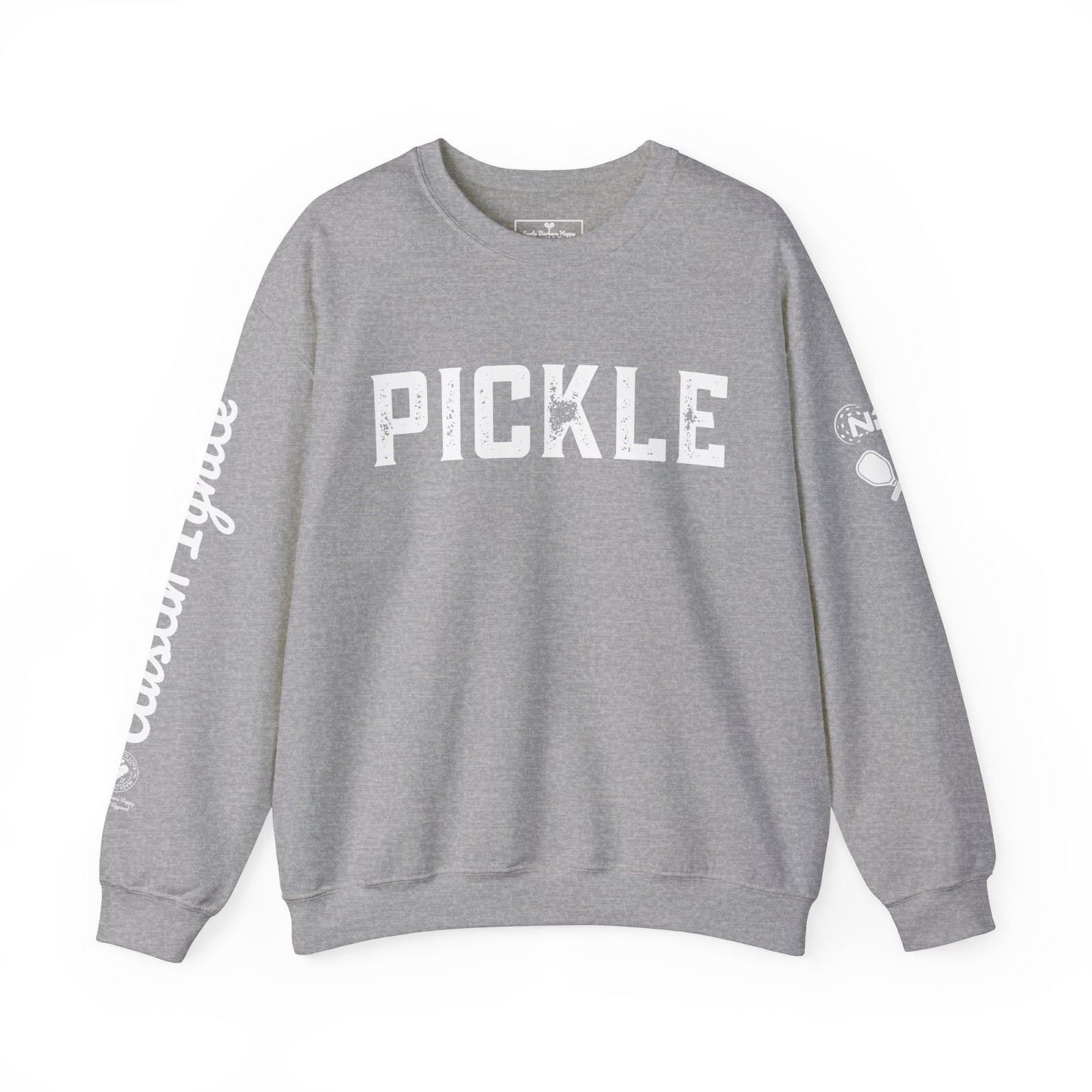 PICKLE w/ Austin Ignite NPL Team in script - custom Crew - personalize sleeve and or back