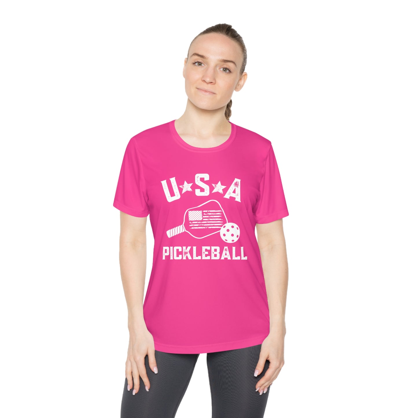 USA Pickleball - Ladies Fit SPF 40 Moisture-wicking Competitor Tee