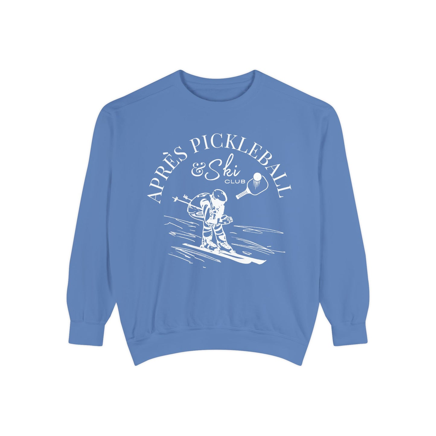 APRE’S PICKLEBALL & SKI Unisex Garment-Dyed CREW - medium weight