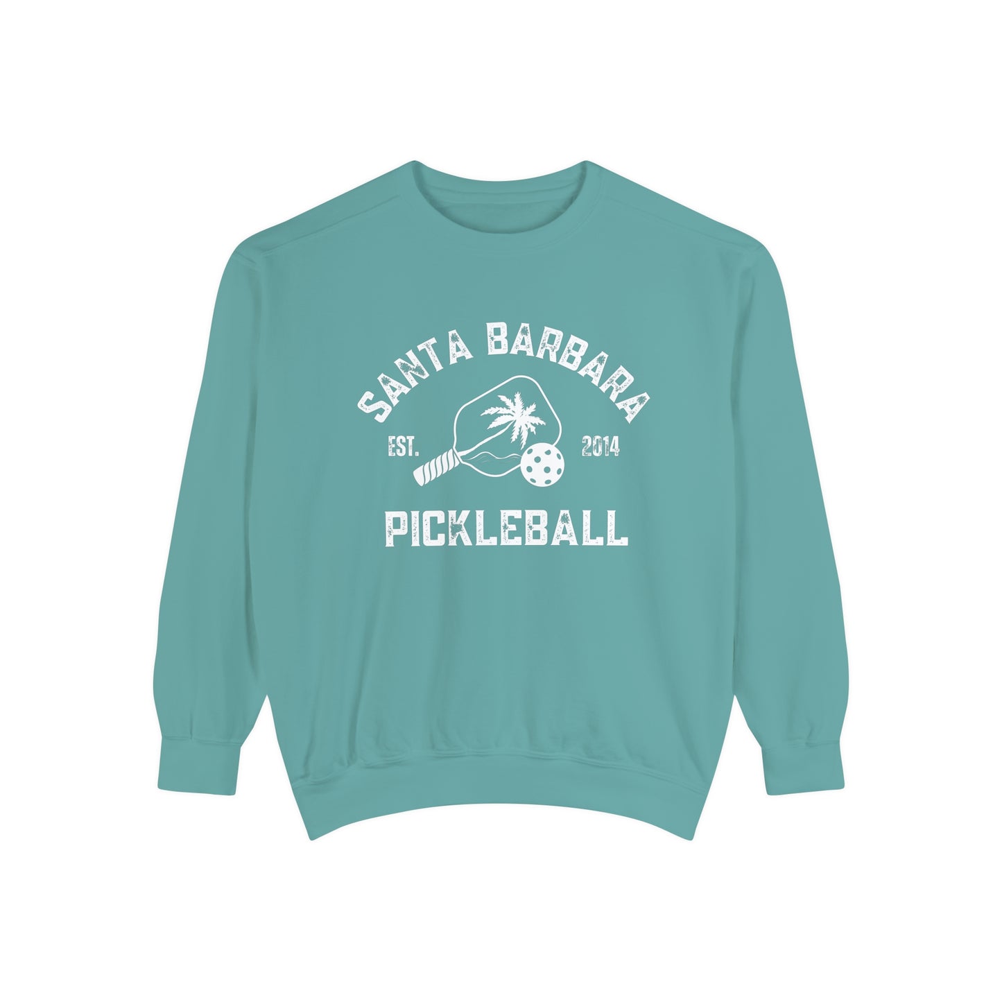 Santa Barbara Pickleball Garment Dyed Medium Weight Crew