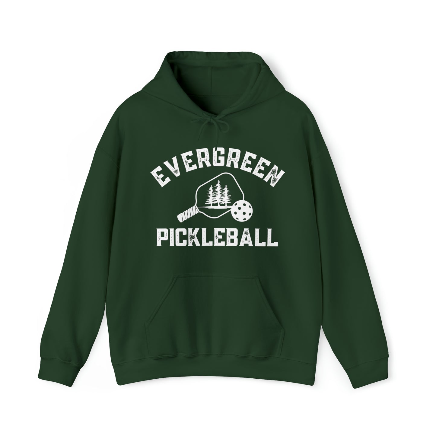 Evergreen Pickleball — Customize Me Hoodie. Add to sleeves and back! Unisex Heavy Blend™ Hooded Sweatshirt