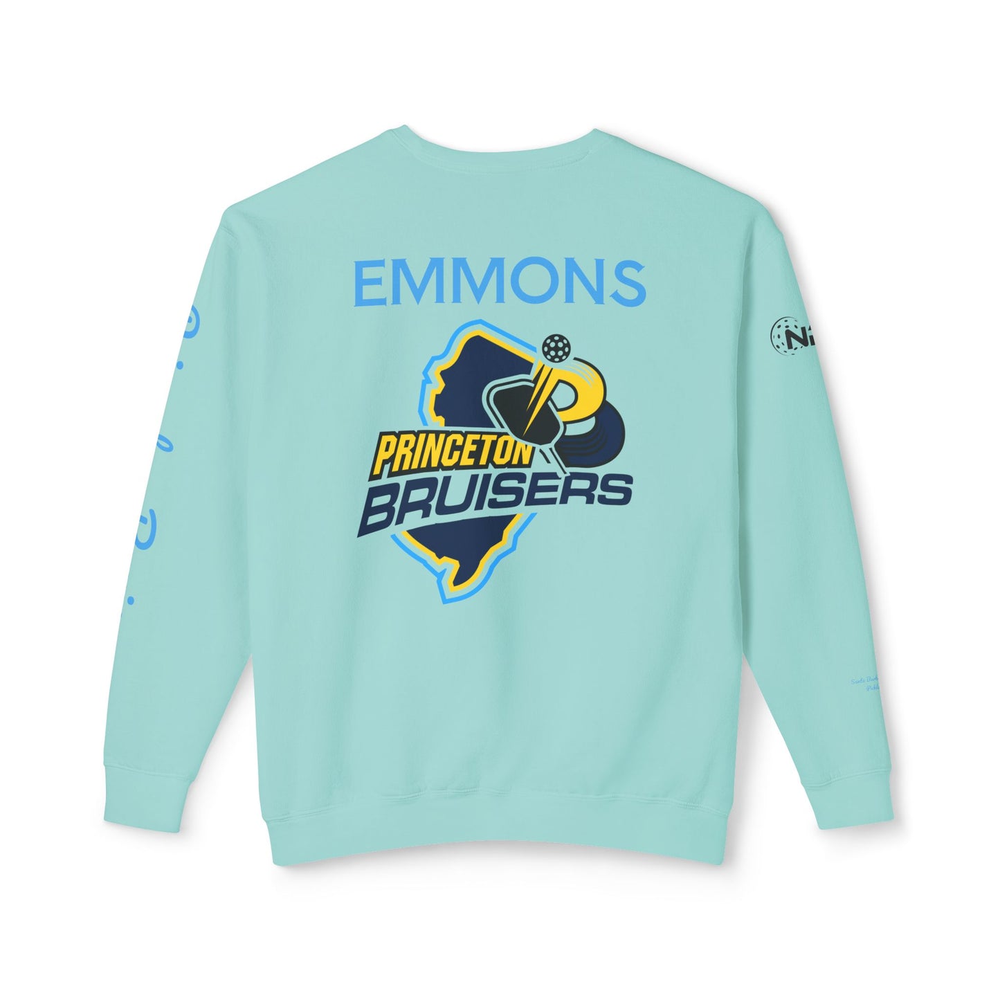 Princeton Bruisers Garment Dyed Customized Beach Crew. Customize back
