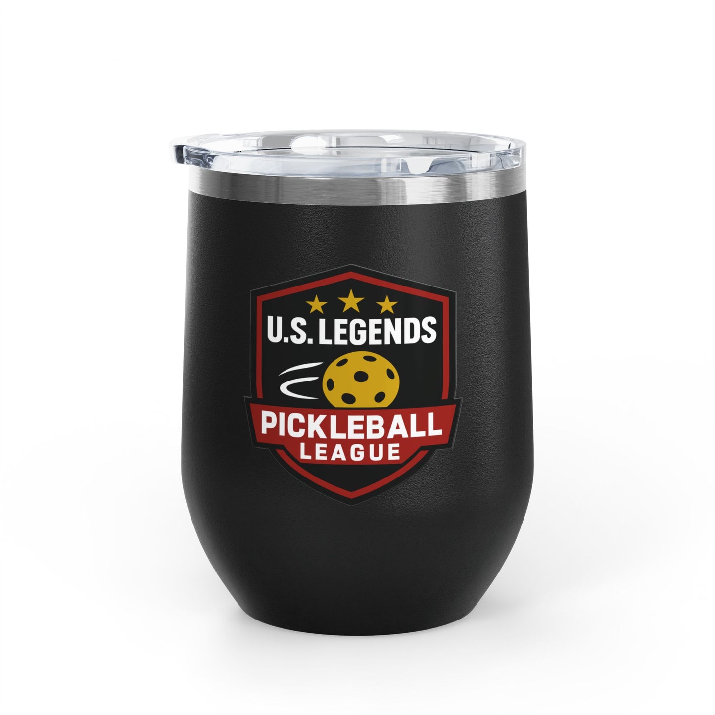 The Del Rays/US Legends Pickleball 2- sided logo Wine Tumbler, 12oz