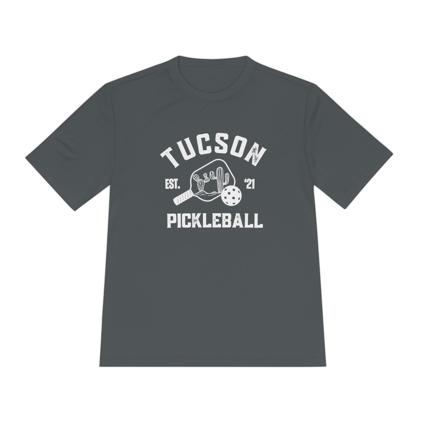 Tucson AZ Pickleball - SPF 40, Unisex Moisture Wicking Tee. Can customize back