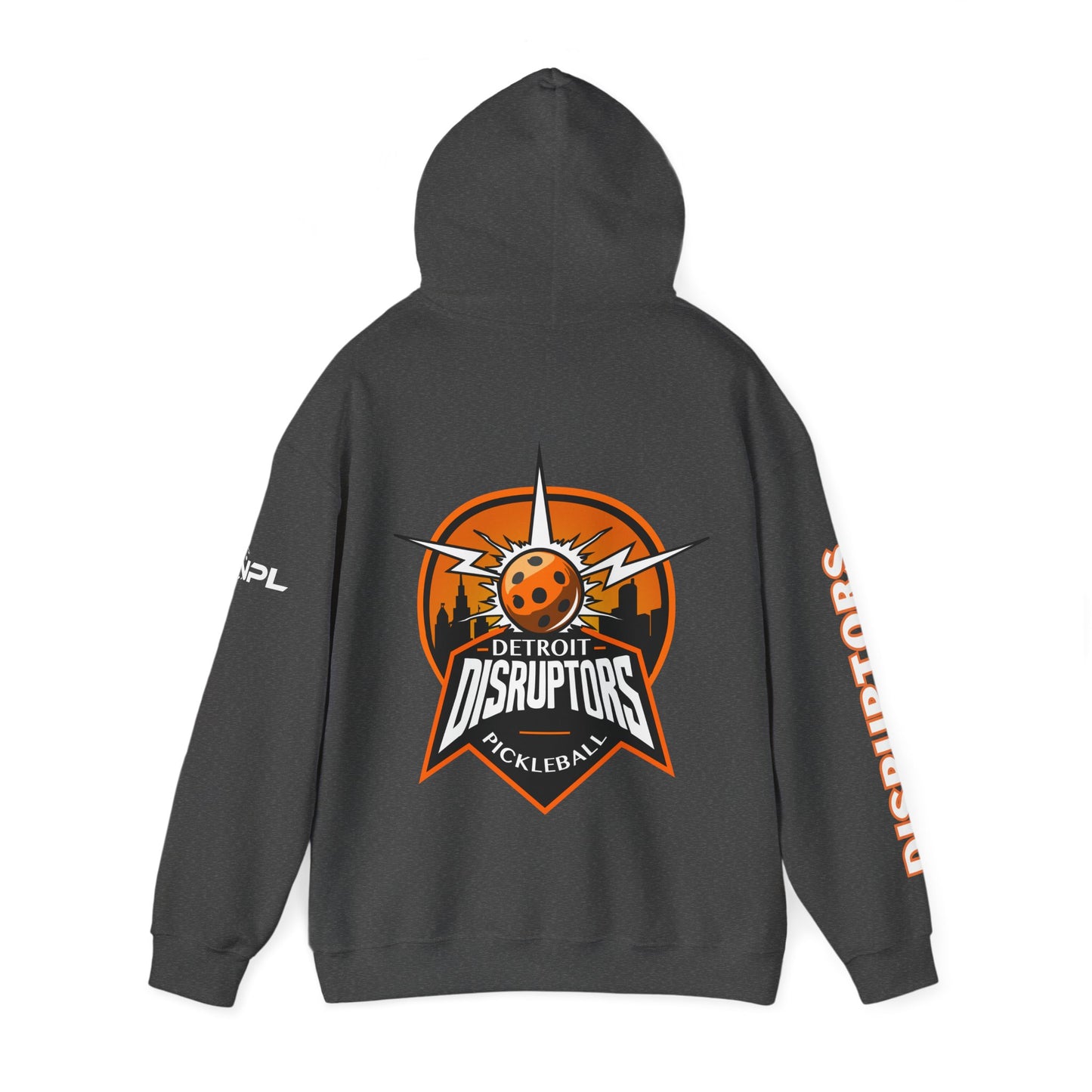 Detroit Disruptors Unisex Hoodie - Customize Sleeve or Back w/ Name - 50% cotton/poly (add in instructions)