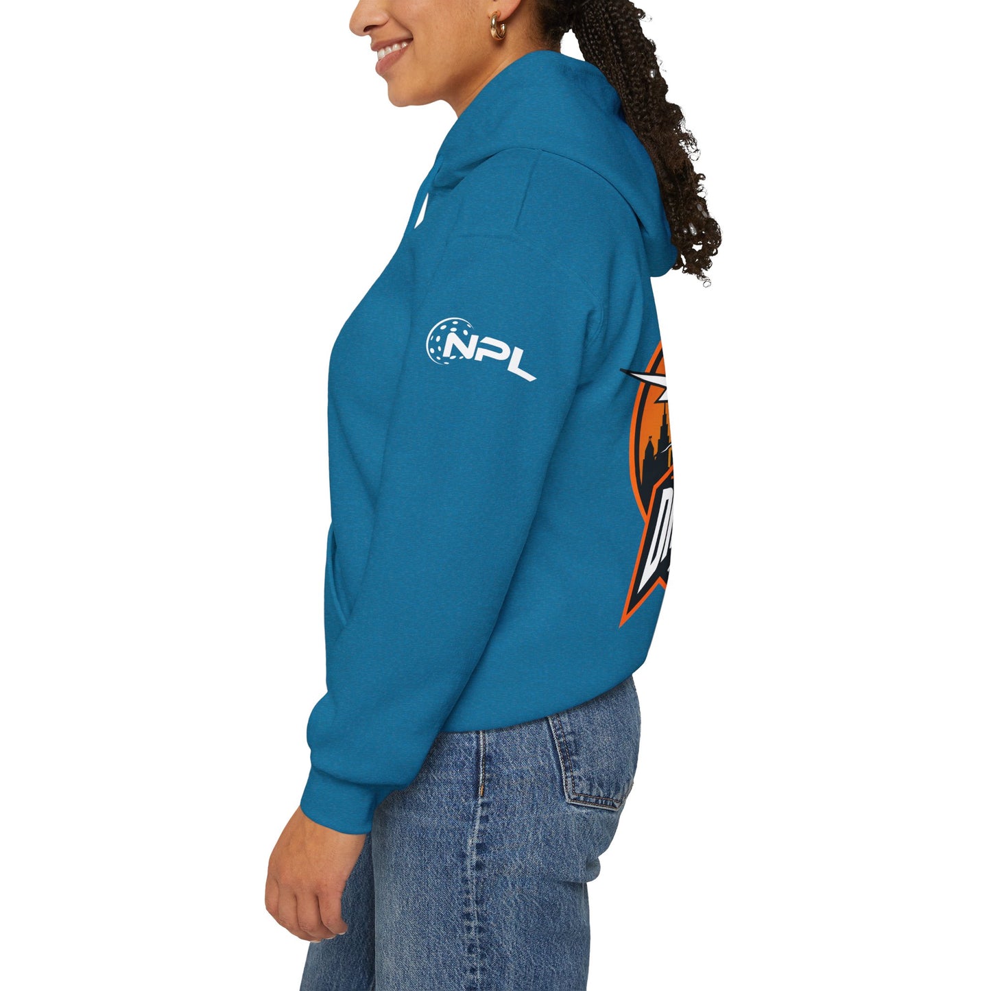 Detroit Disruptors Unisex Hoodie - Customize Sleeve or Back w/ Name - 50% cotton/poly (add in instructions)