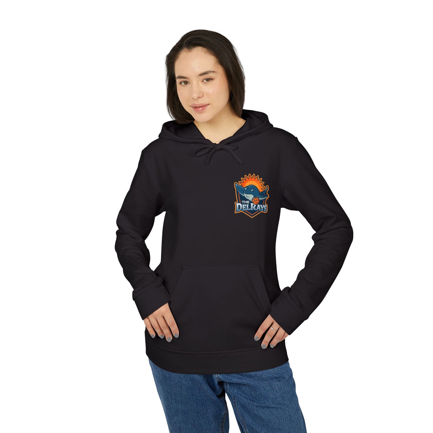 The Del Reys ADIDAS Unisex Fleece Hoodie 60% cotton/40% poly - add name
