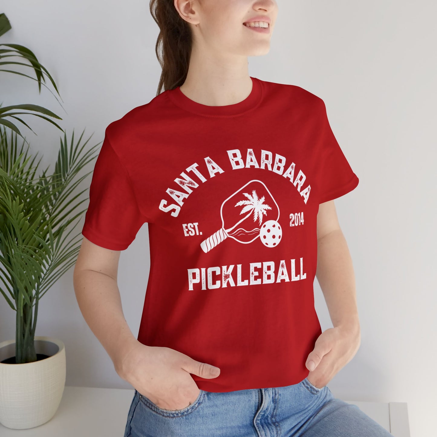 Santa Barbara Pickleball original - 2 day - Unisex 100% airline cotton Jersey Short Sleeve Tee