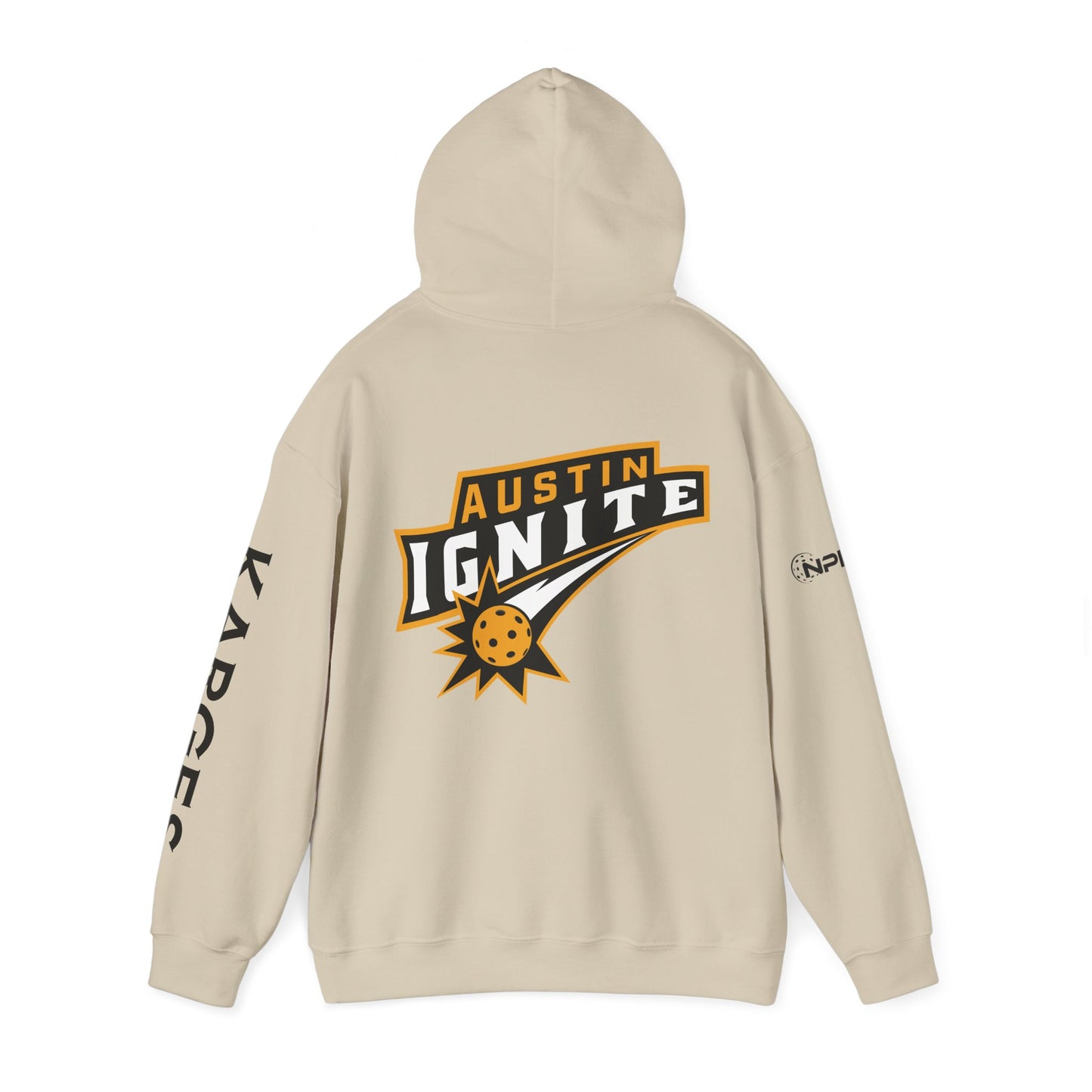 Austin Ignite NPL Team (All caps last name sleeve) Large logo back