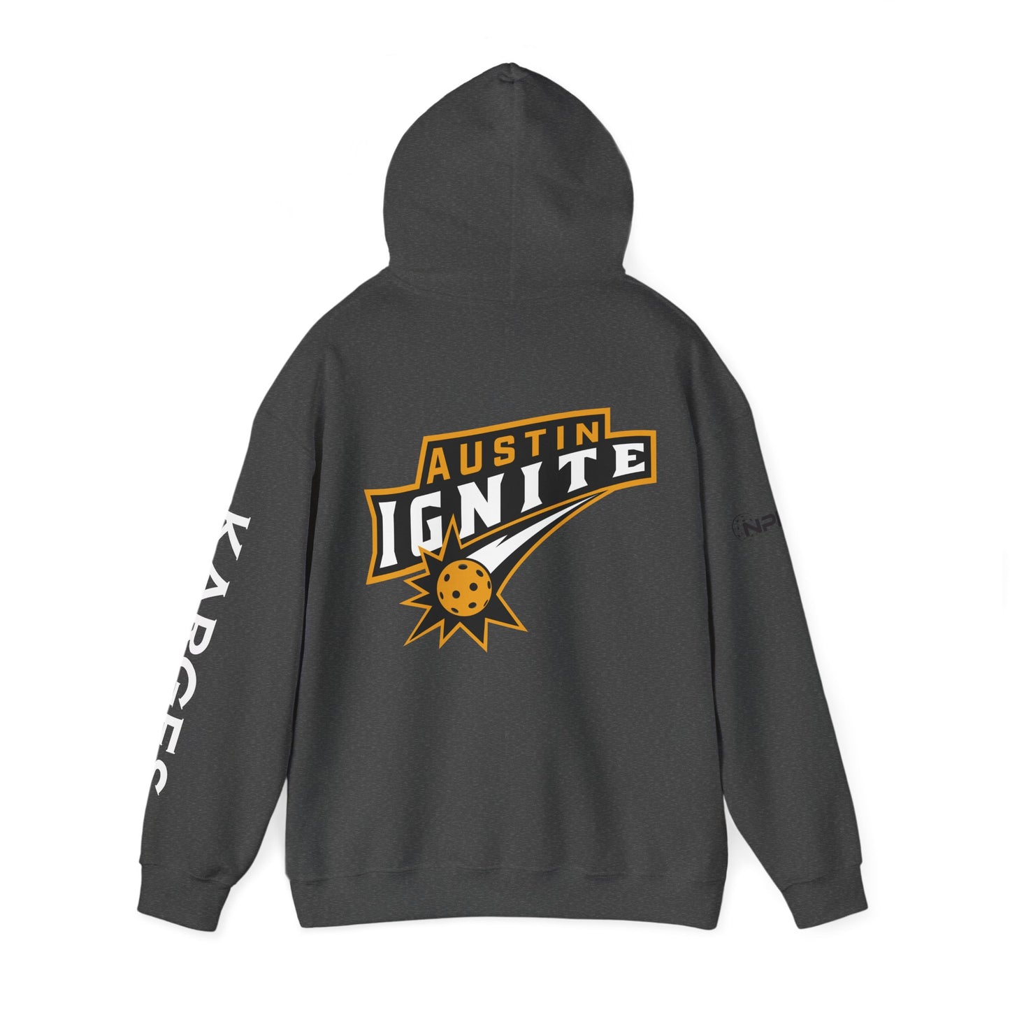 Austin Ignite NPL Team (All caps last name sleeve) Large logo back