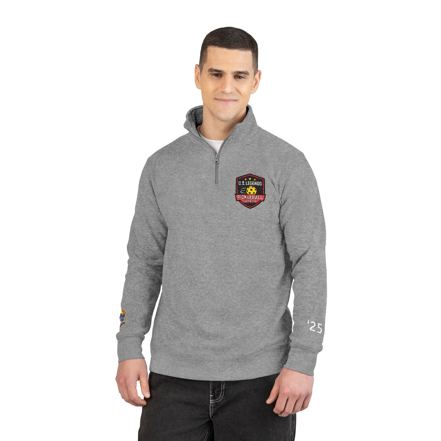 US Legends - or your logos - Unisex Fleece 1/4 Zip Embroidered 4 sides - Cotton Heritage
