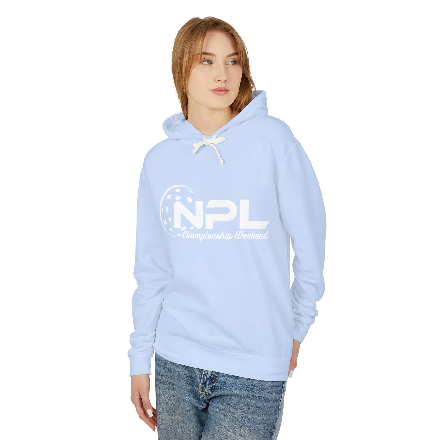 NPL Championship Weekend -Garment Dyed Unisex Lightweight Hoodie - Customize back