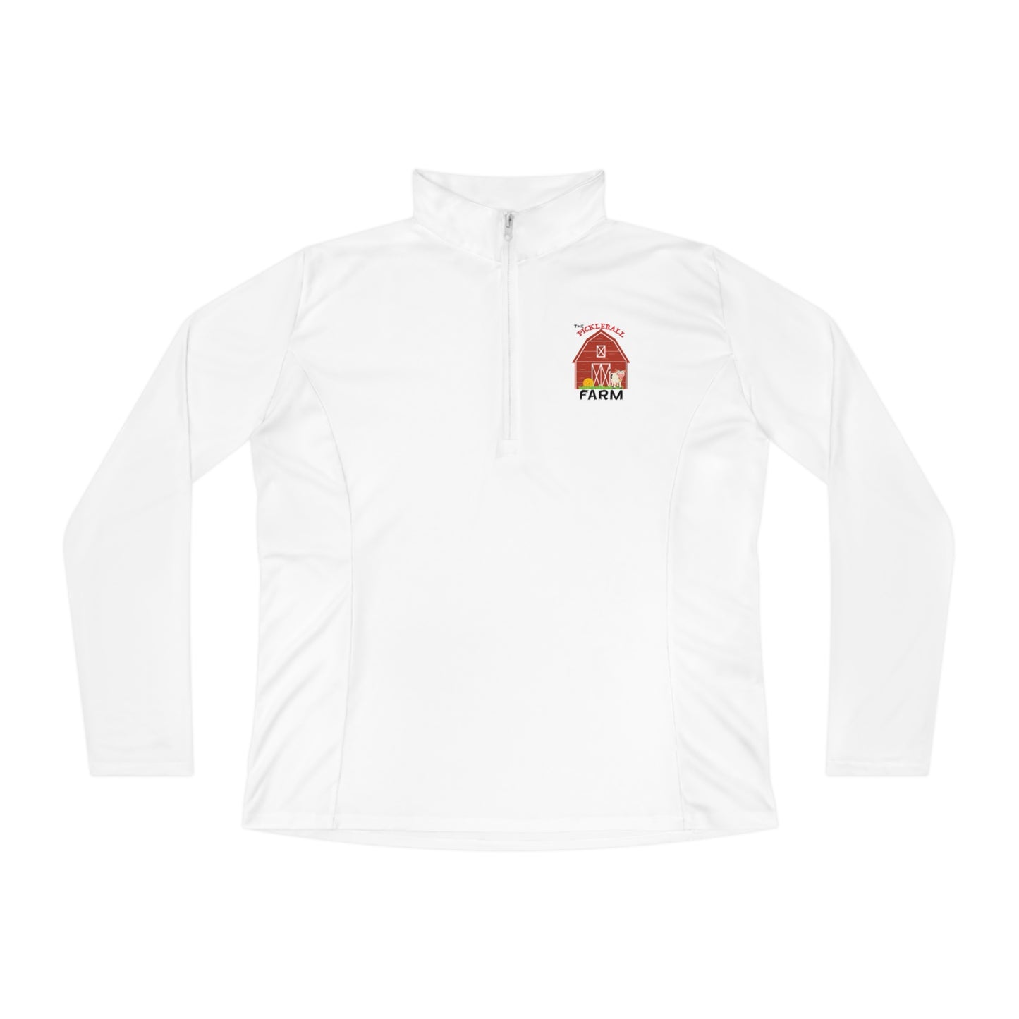 The Pickleball Farm - Ladies Quarter-Zip Pullover (Customize Back)