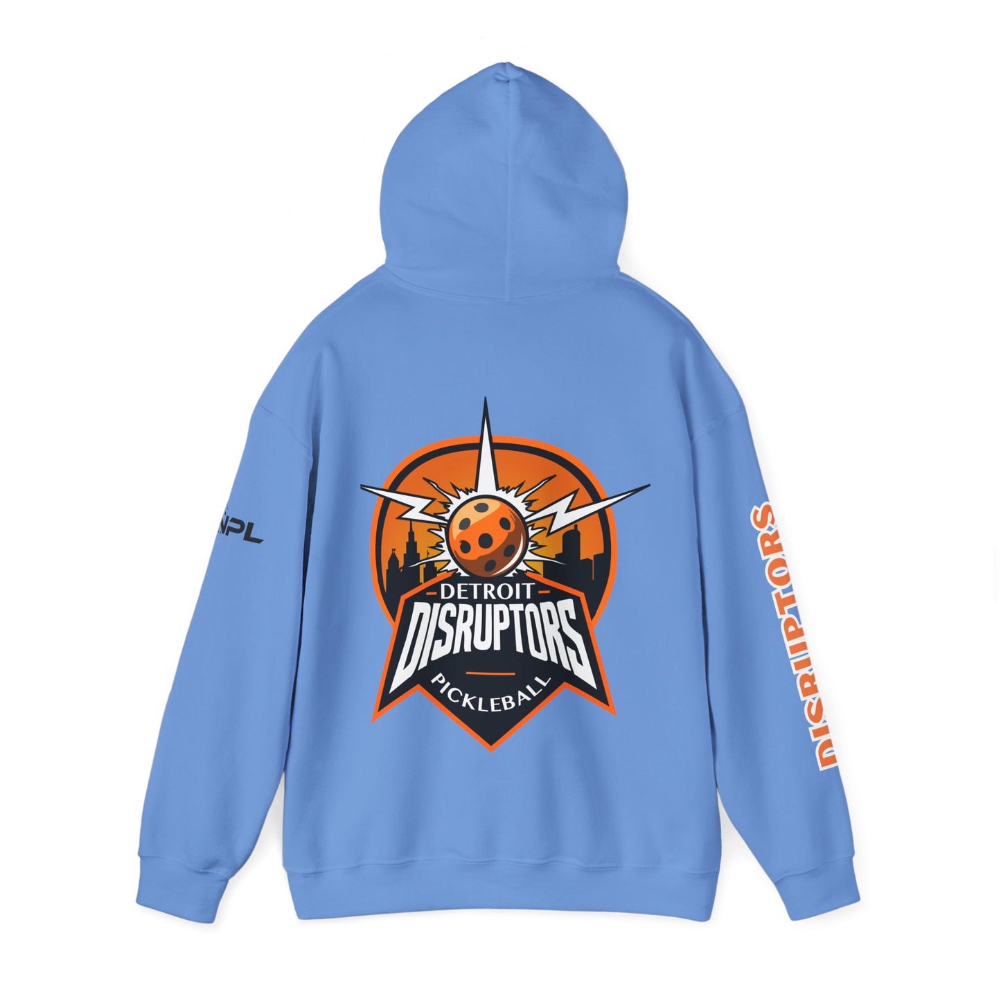Detroit Disruptors Unisex Hoodie - Customize Sleeve or Back w/ Name - 50% cotton/poly (add in instructions)