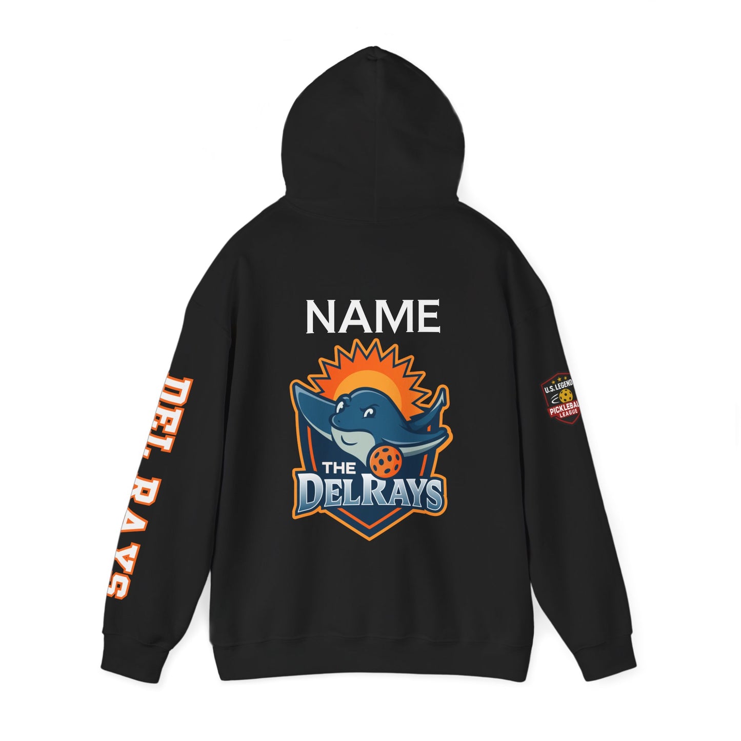 The Del Raysl Unisex Hoodie - Add name - optional US Legends logo sleeve