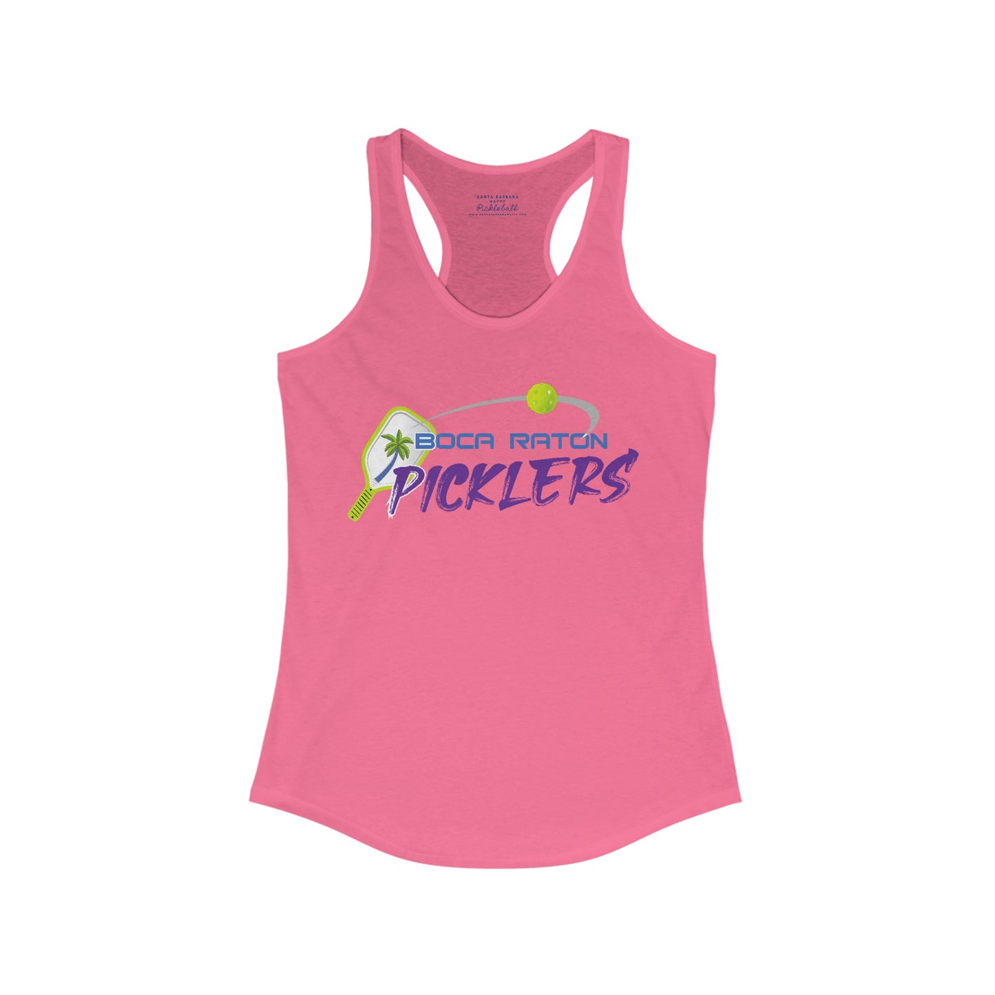 Boca Picklers Tank - Women's Ideal Racerback Tank 60/40 (Can add name back)