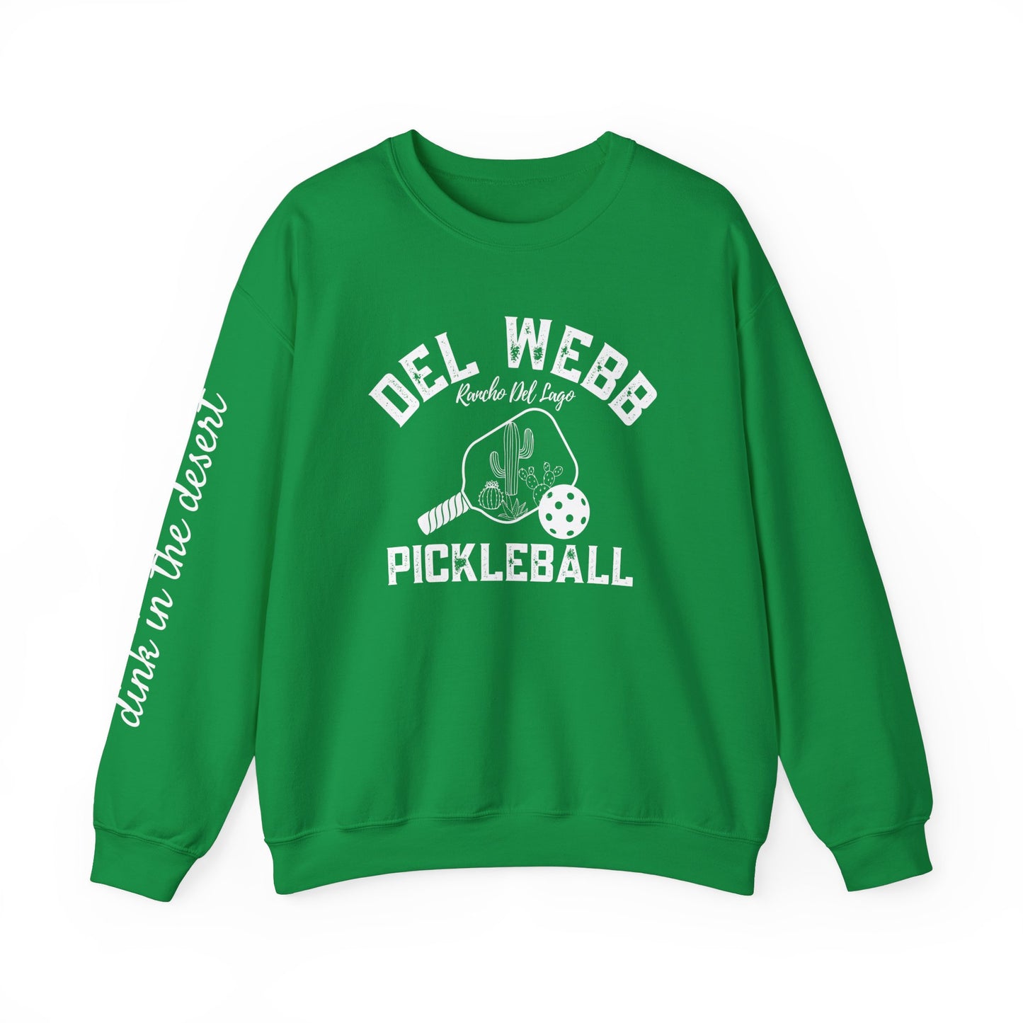 Del Webb Pickleball Beachy Style - Dink in the Desert - Unisex Crew -Can add name to sleeve with paddles