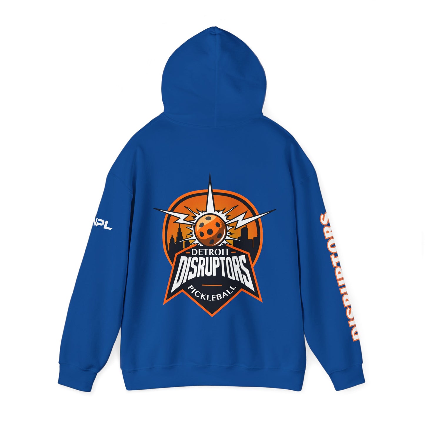 Detroit Disruptors Unisex Hoodie - Customize Sleeve or Back w/ Name - 50% cotton/poly (add in instructions)