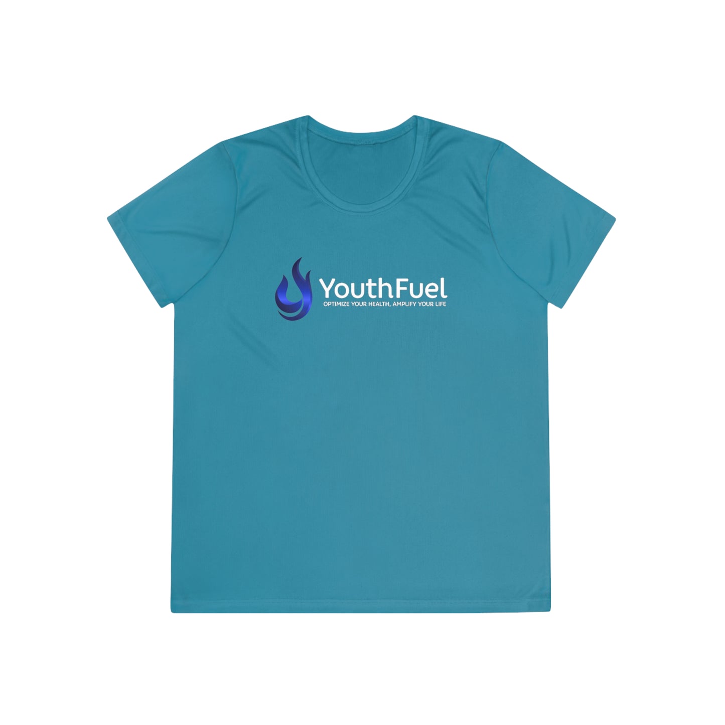 YouthFuel - SPF 40, Ladies Moisture Wicking Competitor Tee (Gamma Logo added)