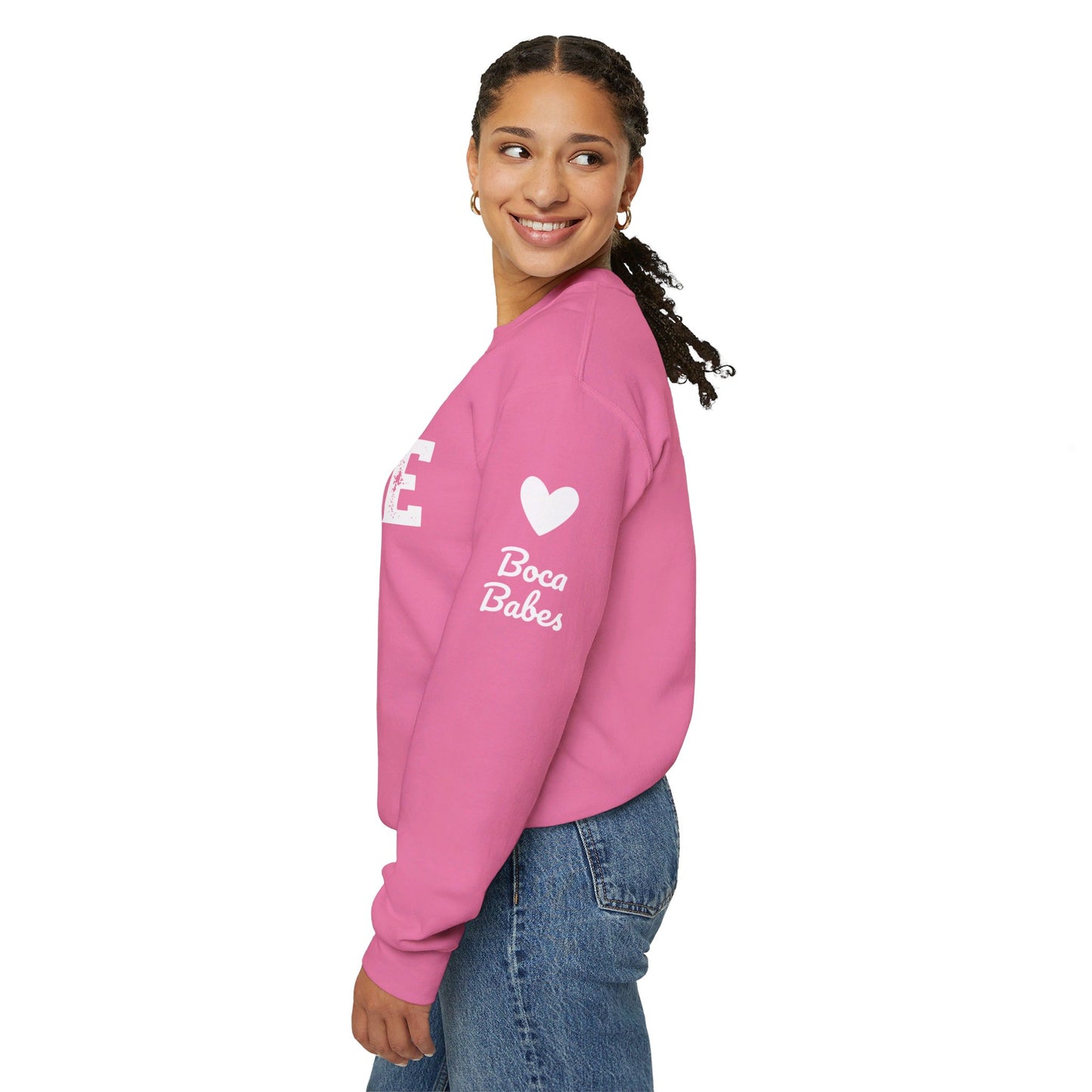 Boca Babes - 50/50 Plush - (heathered & solid colors) personalize sleeve and or back