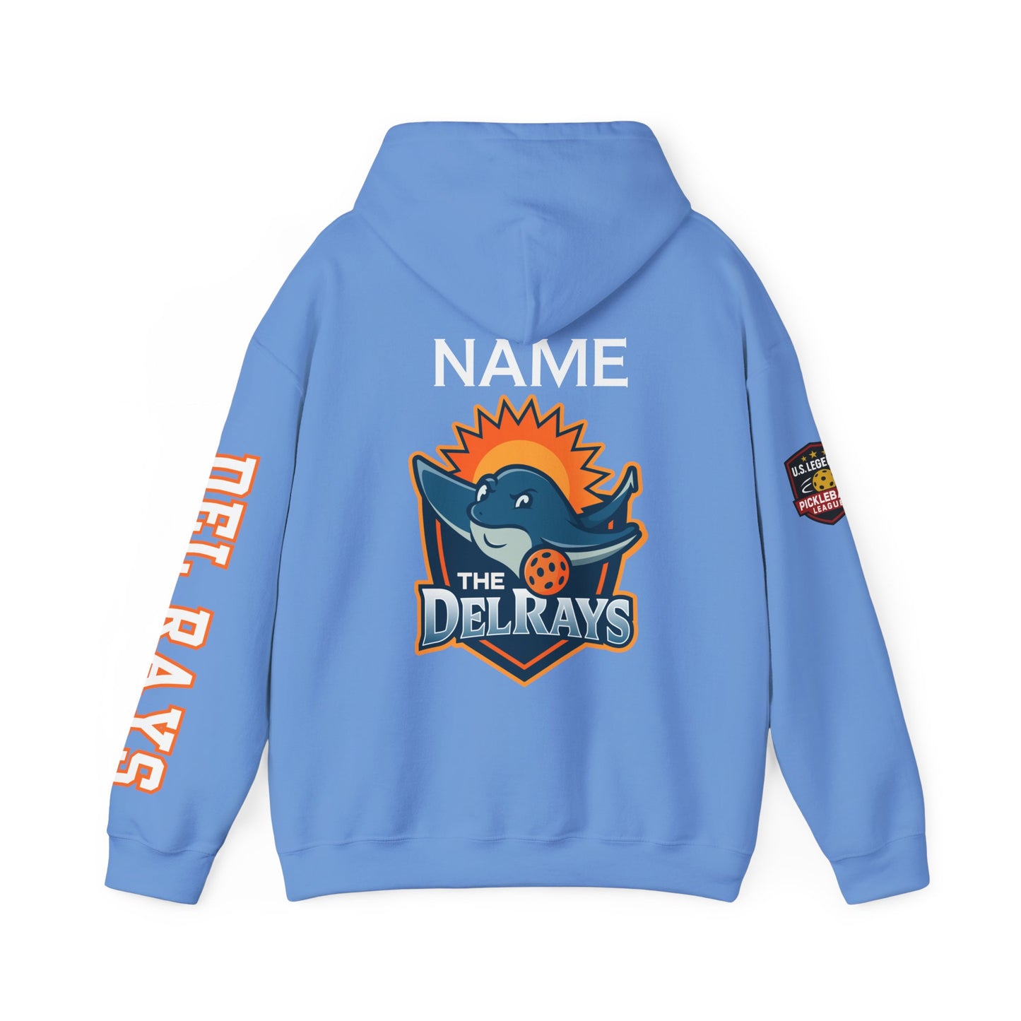 The Del Raysl Unisex Hoodie - Add name - optional US Legends logo sleeve