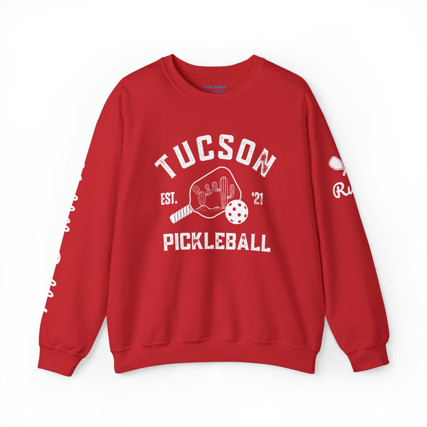 Hold the Pickle,Tucson Pickleball  - Crew. Customize sleeves where name is, add in notes