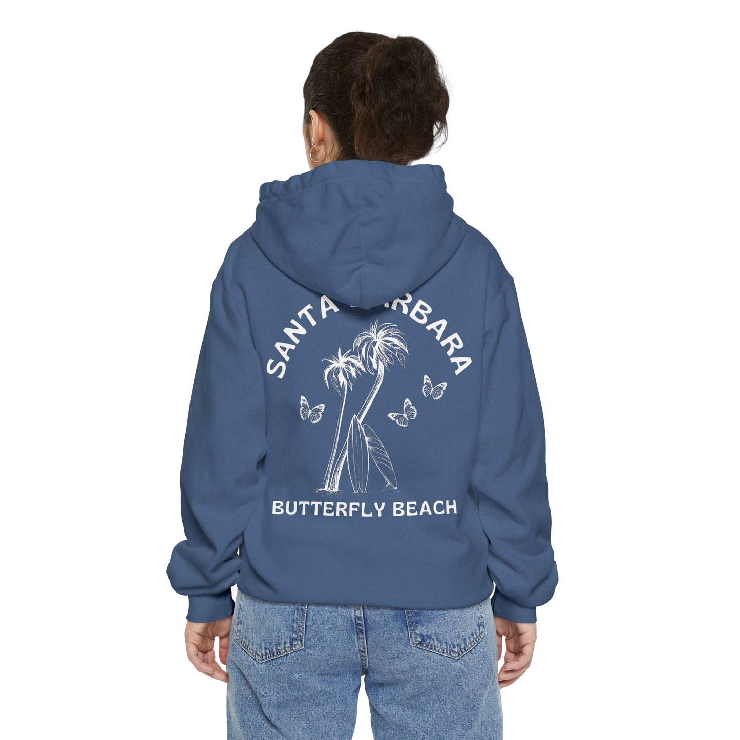 Butterfly Beach Santa Barbara Hoodies - Garment Dyed, Unisex