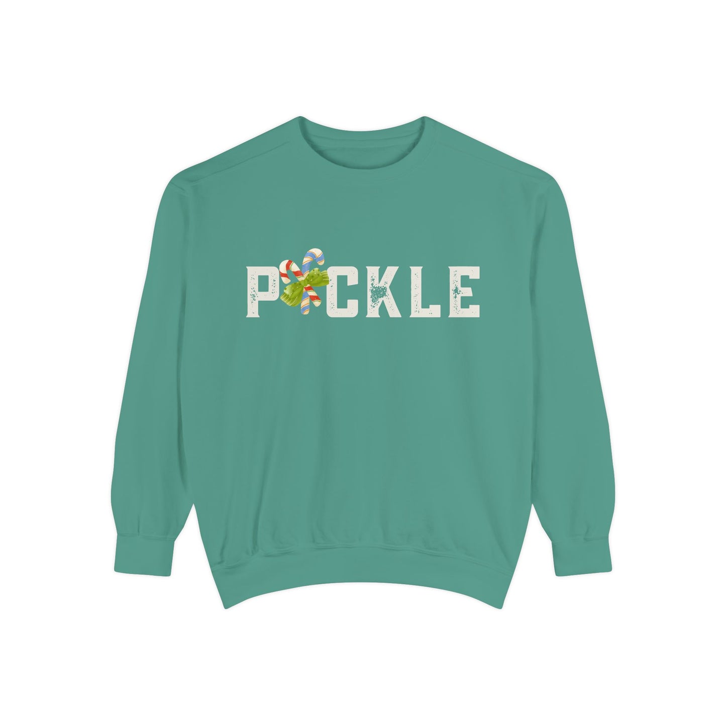 PICKLE Candy Cane MEDIUM weight Garment Dyed, Unisex Crew-Can customize back