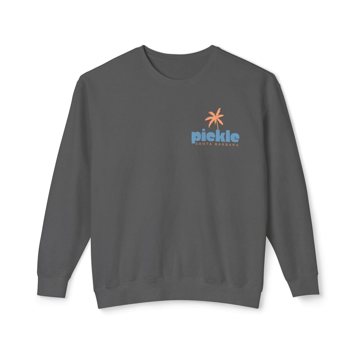 PICKLE Palm Tree (Blue Green) - Santa Barbara (or your city) Lightweight Crew - Garment Dyed