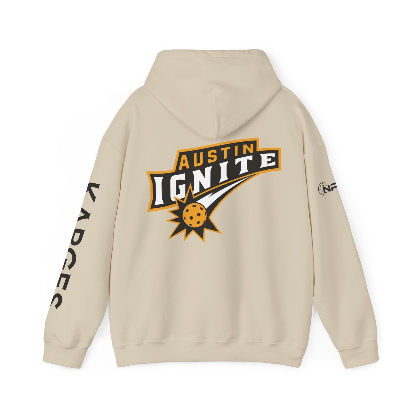 Austin Ignite NPL Team (All caps last name sleeve) Large logo back