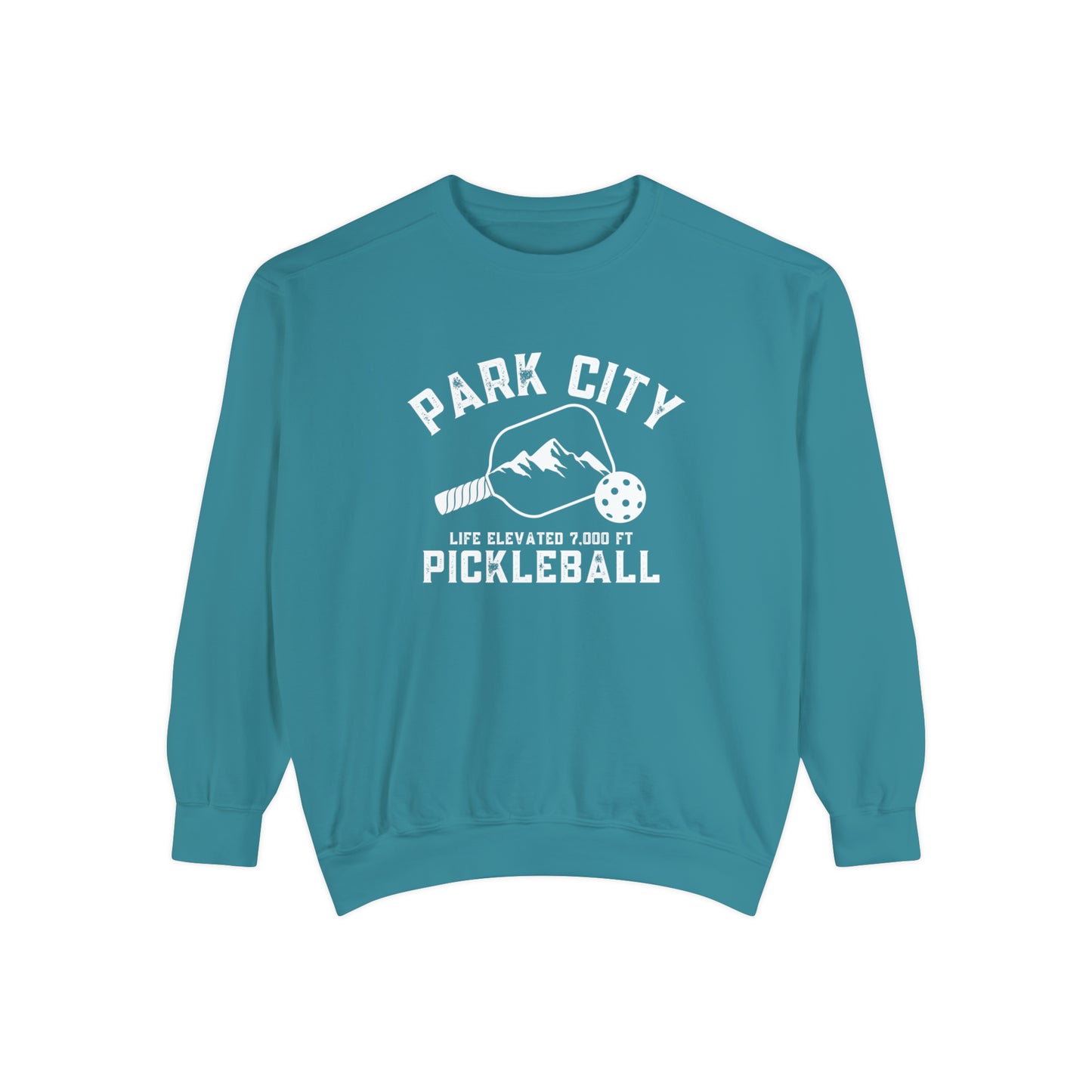 Park City Utah Pickoleball - Unisex Garment-Dyed Crew