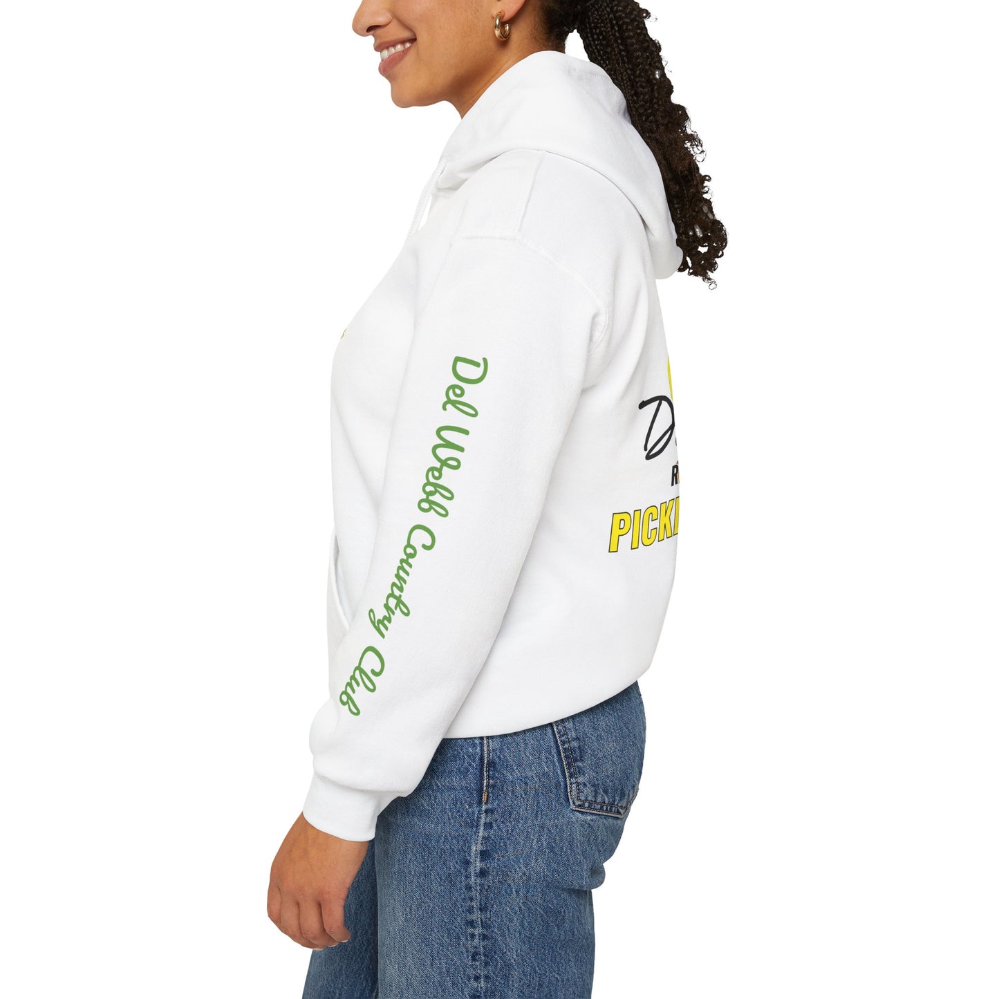Del Webb Pickleball Club Hoodie - left chest logo/back logo - customize sleeve