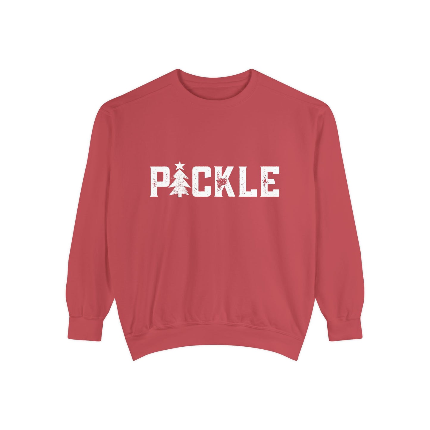 PICKLE Tree Medium Weight Unisex Garment Dyed Collegiate Crew - can custom,I’ve back