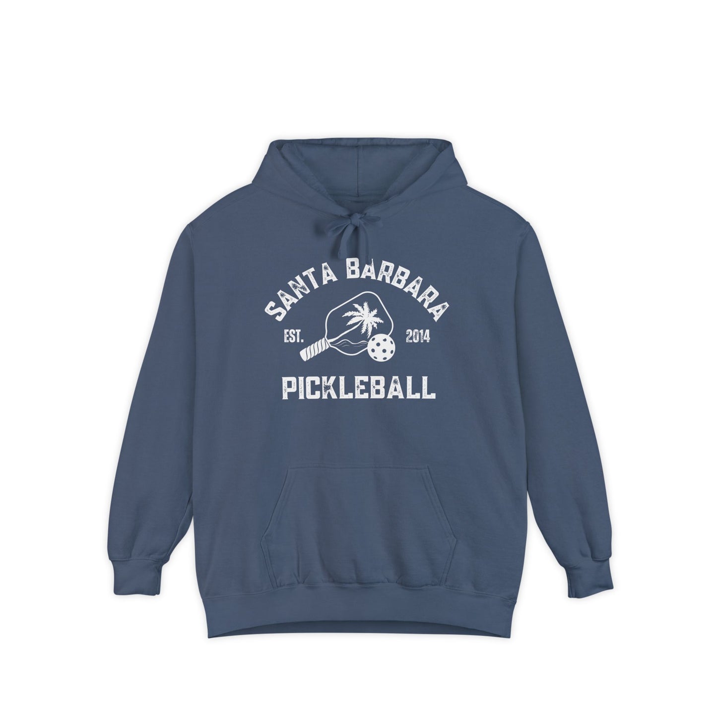 Adult Santa Barbara Pickleball Unisex Garment-Dyed Hoodie- can have name on back