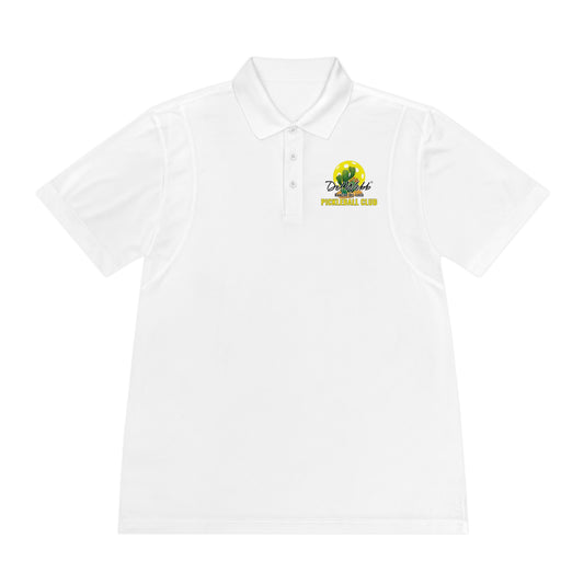 Del Webb Pickleball Moisture Wicking SPF 40 -Men's Sport Polo Shirt- can customize back