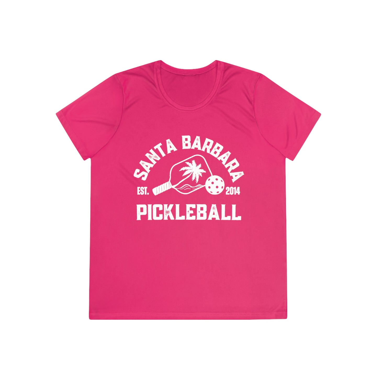 Santa Barbara Pickleball - Moisture Wicking, SPF 40, Ladies Tee - customize back free