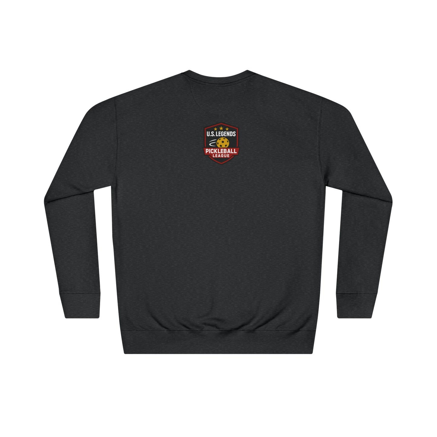 The Del Rays/US Legends Pickleball league on small back - High End Unisex Crew 60/40