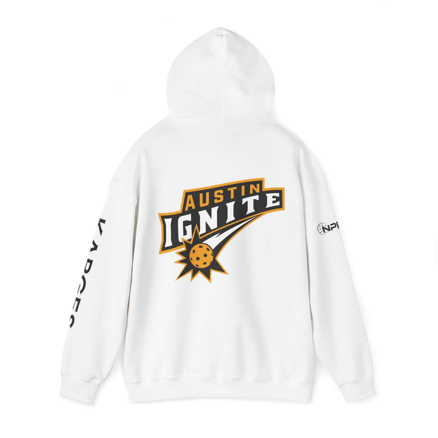 Austin Ignite NPL Team (All caps last name sleeve) Large logo back