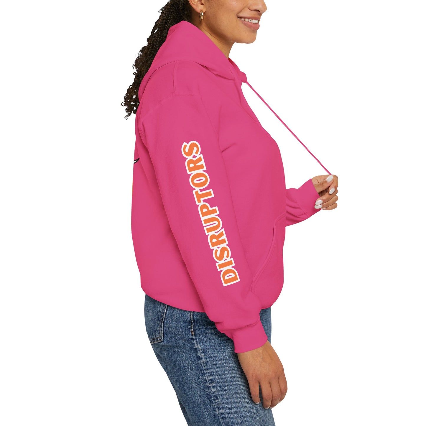 Detroit Disruptors Unisex Hoodie - Customize Sleeve or Back w/ Name - 50% cotton/poly (add in instructions)