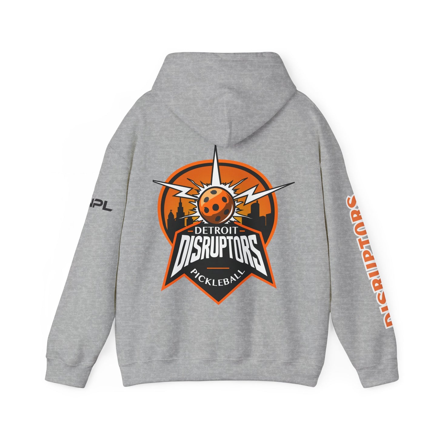 Detroit Disruptors Unisex Hoodie - Customize Sleeve or Back w/ Name - 50% cotton/poly (add in instructions)