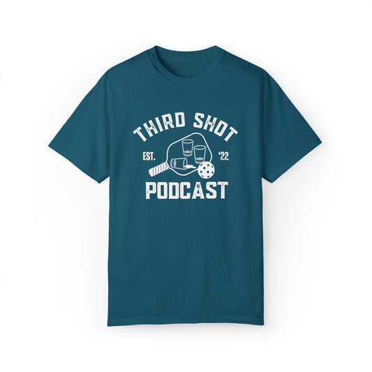 Third Shot Podcast - Unisex Garment-Dyed T-shirt
