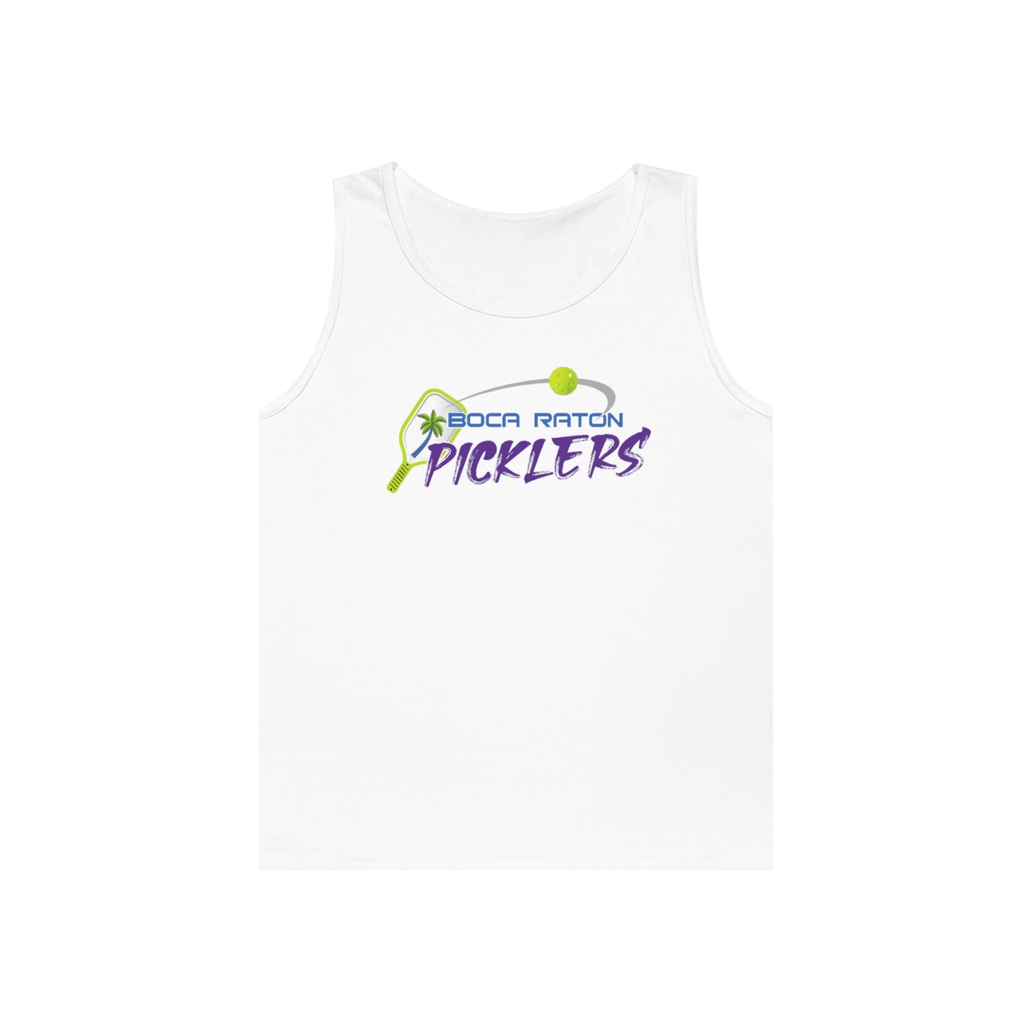 Boca Raton Picklers Men’s - NPL Team Cotton Tank - customize back or keep VAMOS!